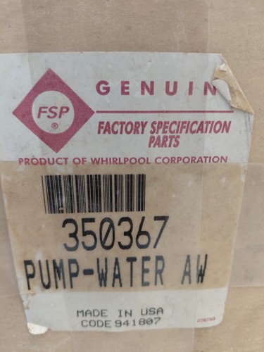 Fsp 350367 washer water pump - washer,